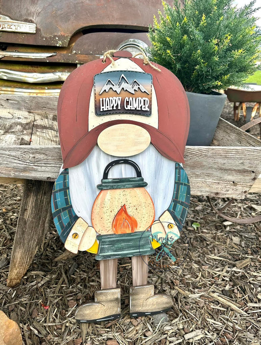 Happy Camper Gnome Door Hanger