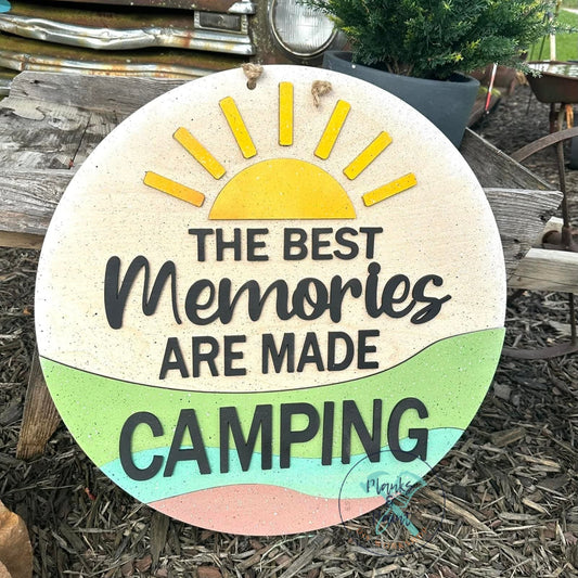 The Best Memories are Made Camping Door Hanger