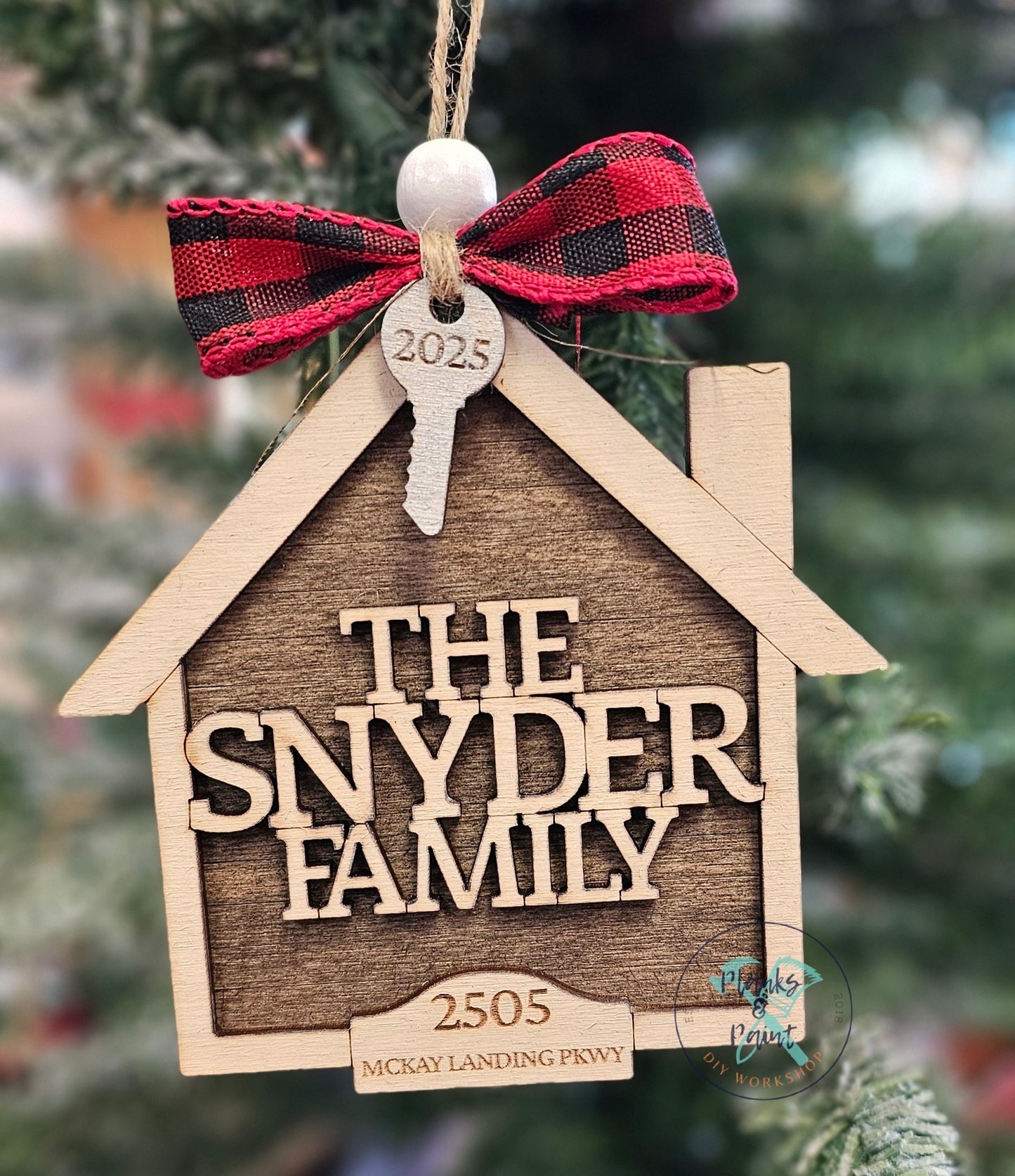 Personalized 3D Layered New Home Ornament