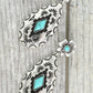 2-Tier Western Turquoise Teardrop Earrings: Turquoise