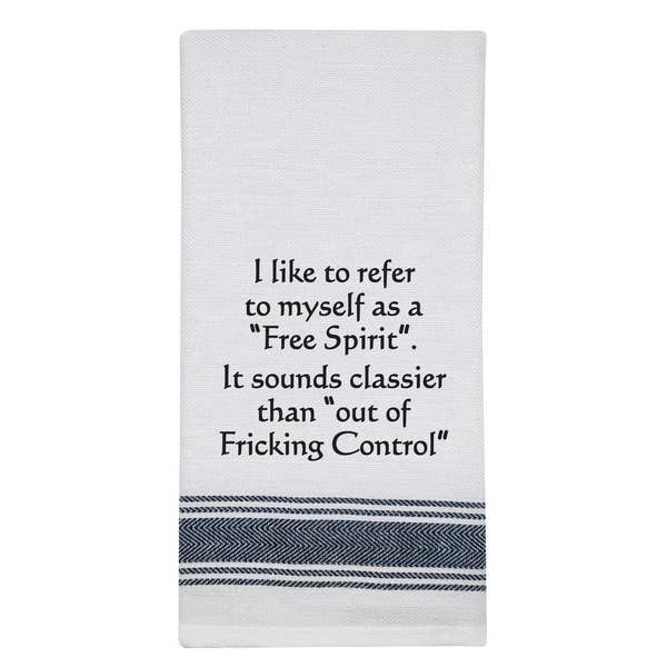 NEW BB-I-404 White Kitchen Towel "I like to refer..." 