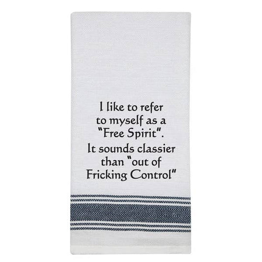 NEW BB-I-404 White Kitchen Towel "I like to refer..." 