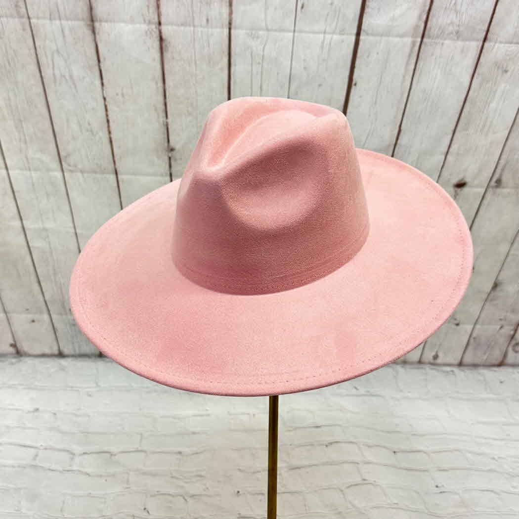 Classic Wide Brim Suede Premium Hat: Rust / ONE SIZE