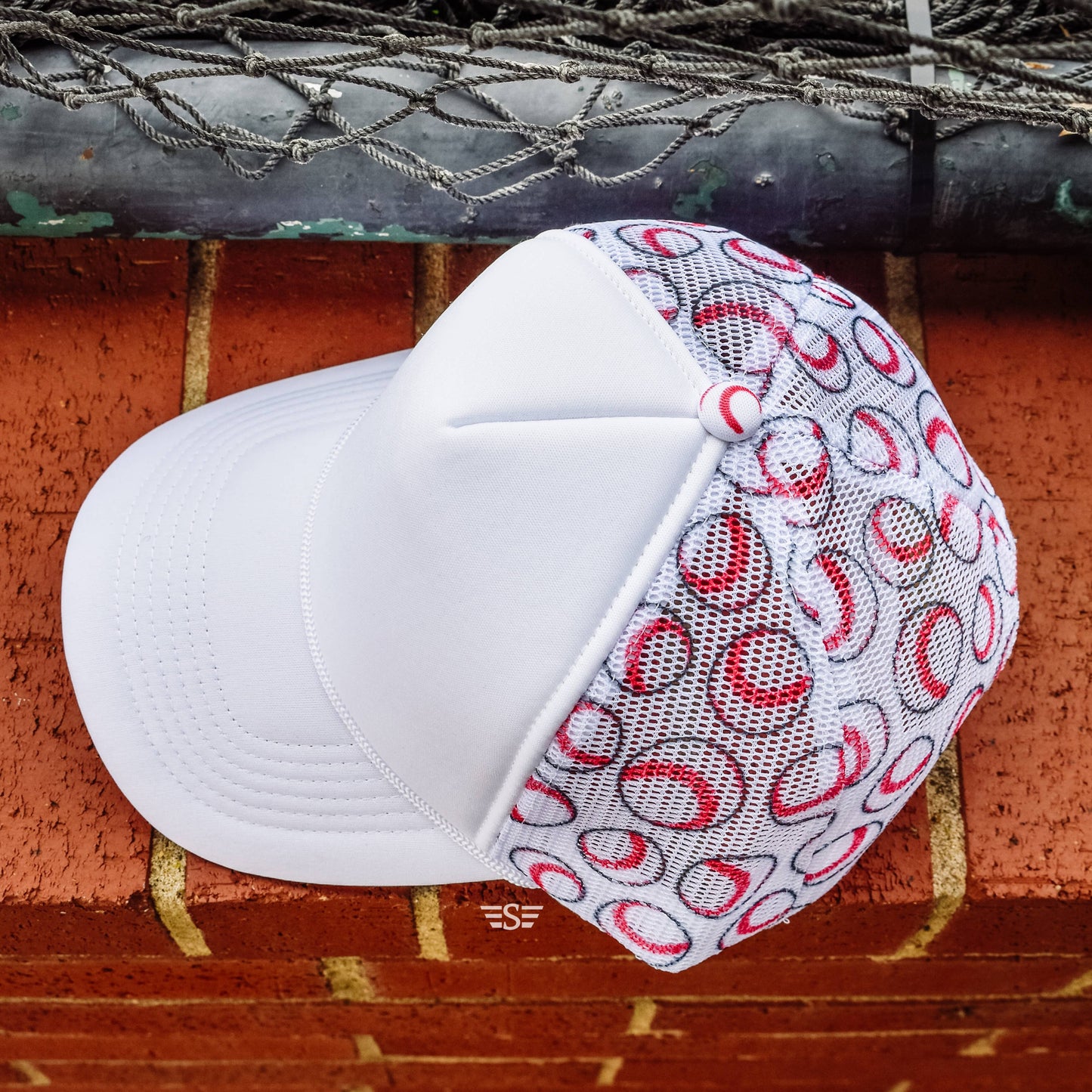 Baseball Magna Pony® Printed Mesh Back Cap: White