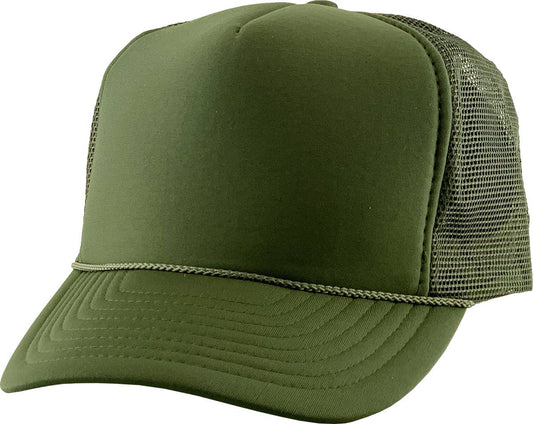 KBETHOS - Classic Foam Front Trucker Hat: Olive