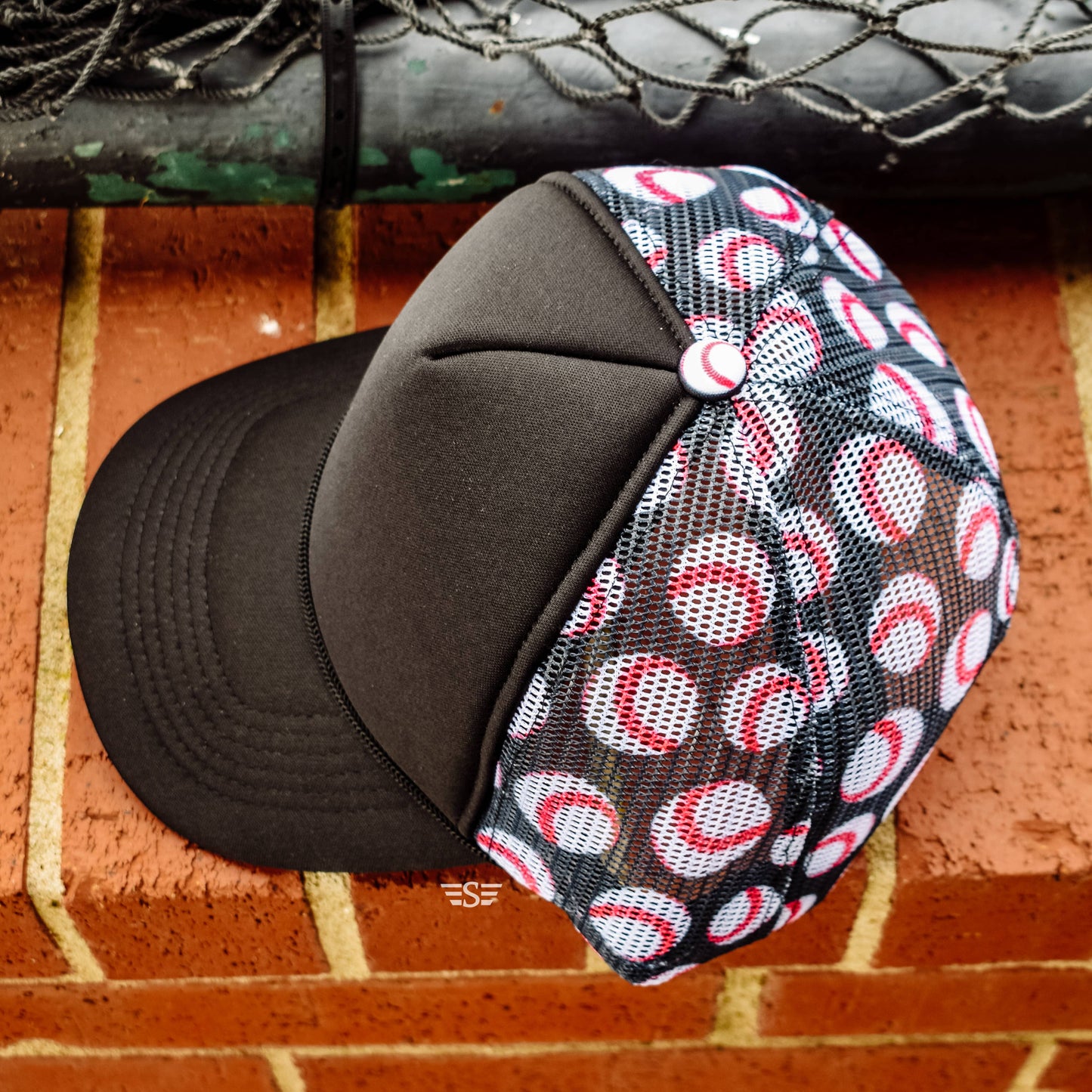 Baseball Magna Pony® Printed Mesh Back Cap: White
