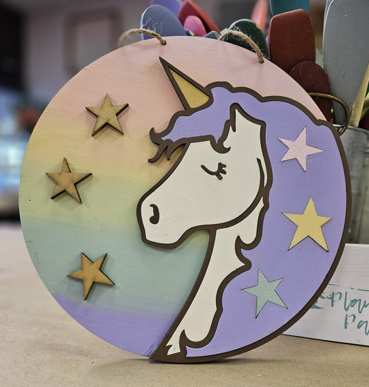 Unicorn 10" Round Door Hanger (UNFINISHED)