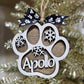 Personalized Paw Ornament