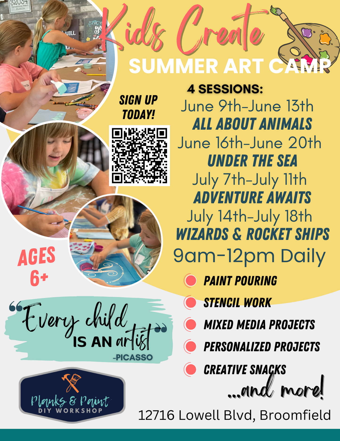 Kid's Create Summer Craft Camp 2025