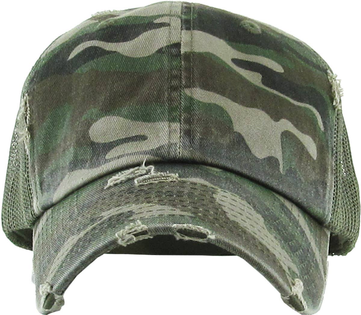 KBETHOS - Vintage Mesh Baseball Cap: Camo