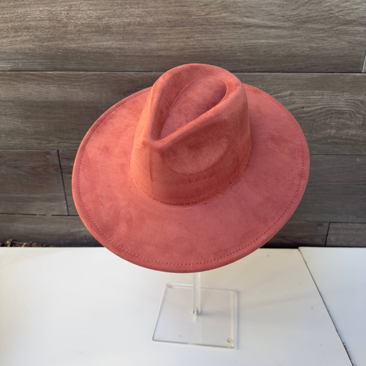 Classic Wide Brim Suede Premium Hat: Blue / ONE SIZE