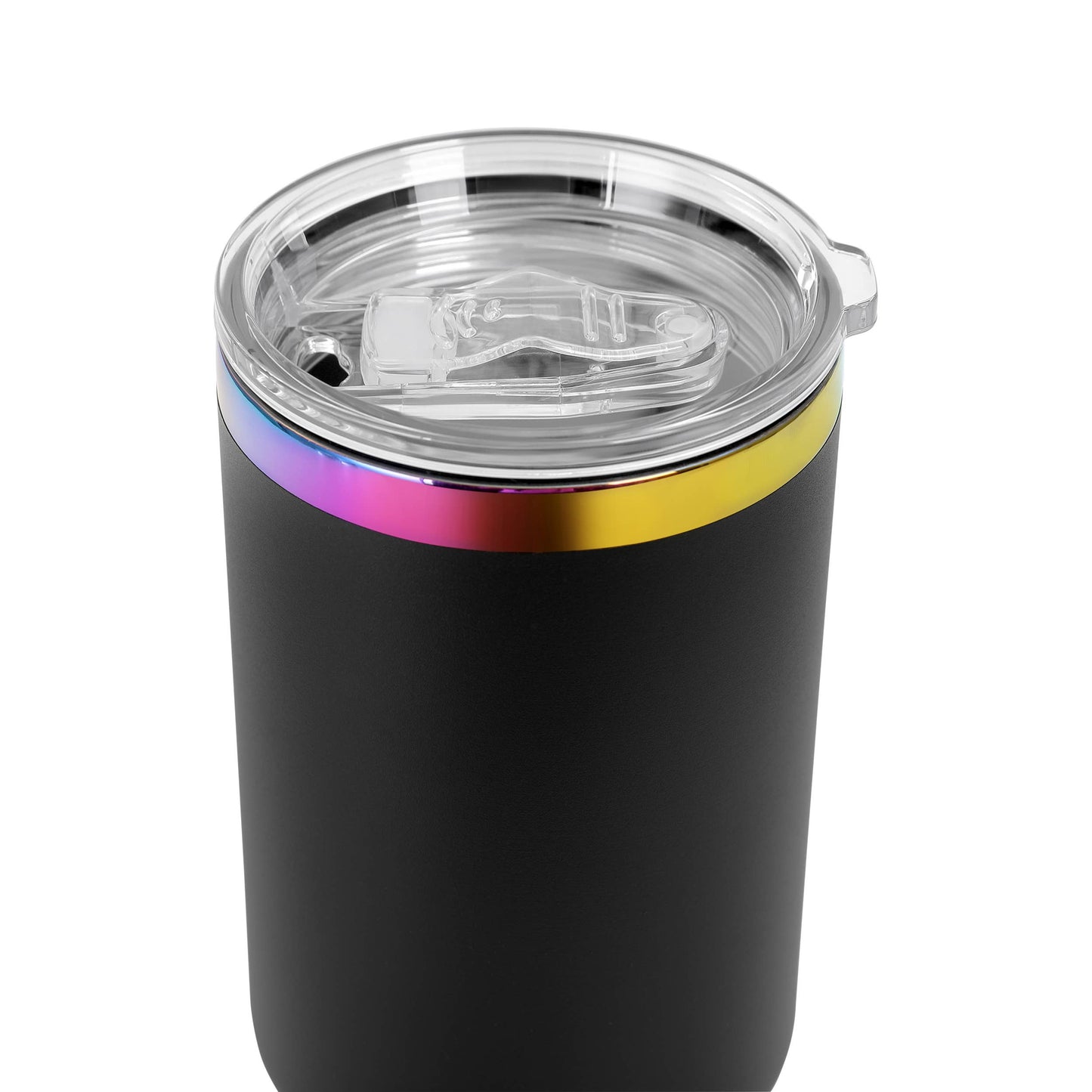 Makerflo 40 oz Rainbow Plated Powder Coated Tumbler: Black / Singles