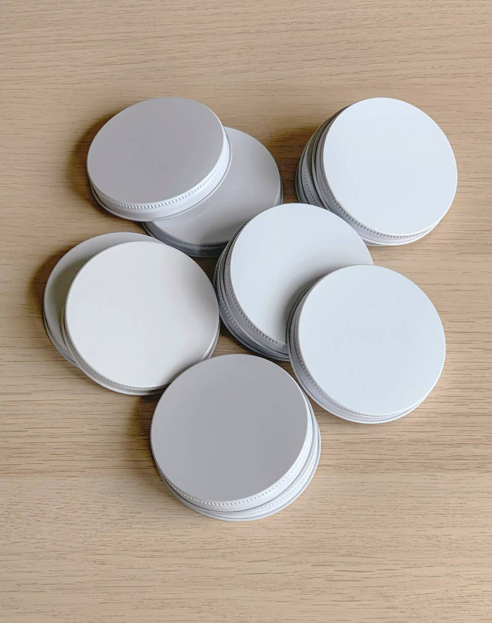 White 8 oz. Mixie Lid 12 pk