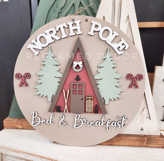 North Pole Door Hanger (Unfinished)