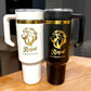 Makerflo 40 oz Gold Electroplated Powder Coated Tumbler: White / Singles