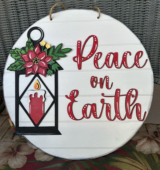 Peace on Earth Door Hanger