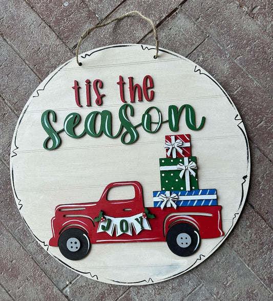 Tis the Season Door hanger