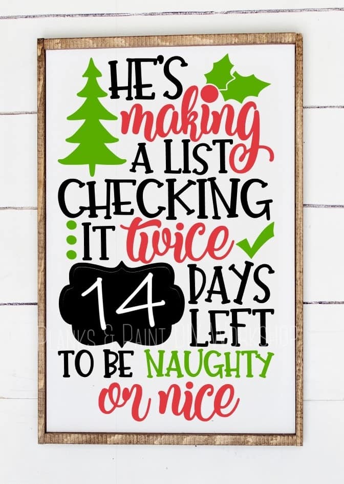 He's Making His List Countdown