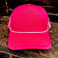 Checkered Mesh Back Cap: Pink/ Light Pink