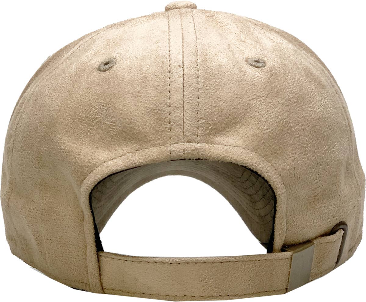 KBETHOS - SUEDE BASEBALL CAP: KHK