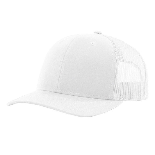 The Park Wholesale - Richardson 112 Classic Premium Trucker Hat, Snapback Cap: White