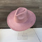 Classic Wide Brim Suede Premium Hat: BROWN / ONE SIZE
