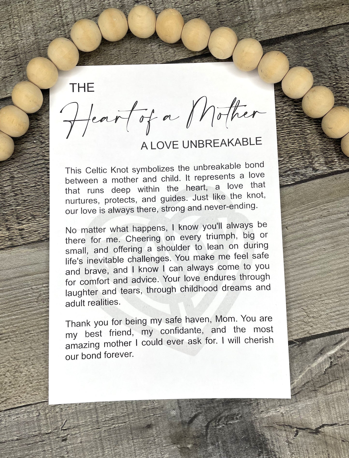 The Heart of a Mother Celtic Heart Ornament