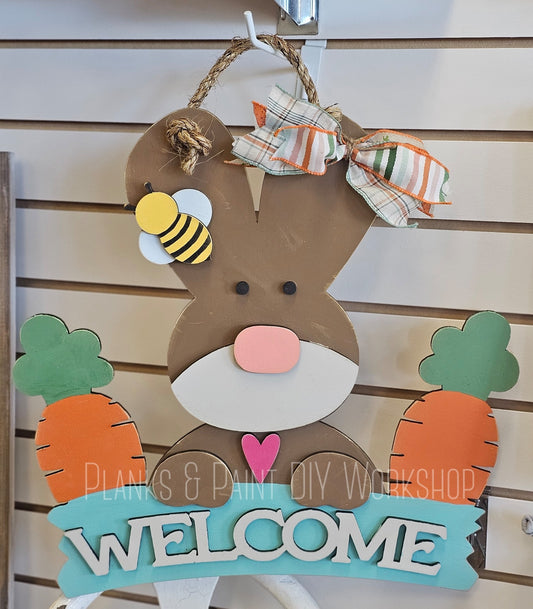 Welcome Bunny 3D Door Hanger