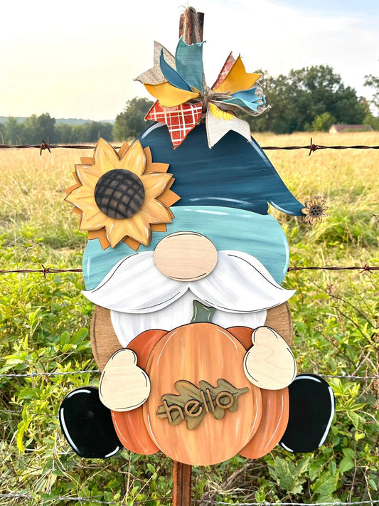 Pumpkin Gnome Door Hanger FA24101