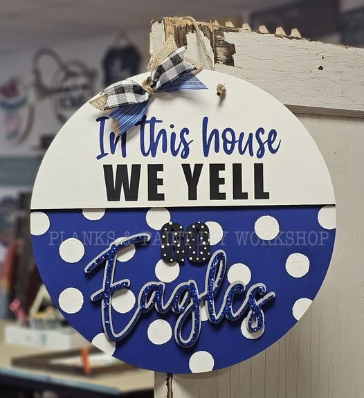 In the House We Yell (Personalized) Door Hanger