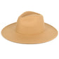 Hana - Solid Plain Panama Hat: Oatmeal