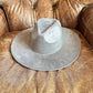 Classic Wide Brim Suede Premium Hat: GREY / ONE SIZE