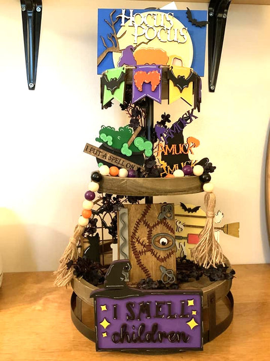 Halloween Witches Tiered Tray Set