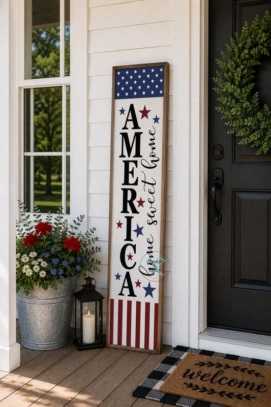 America Home Sweet Home2 Porch Leaner