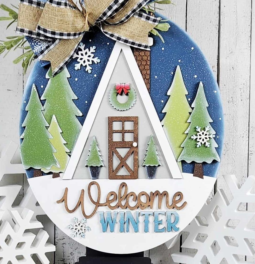 Welcome Winter Door Hanger