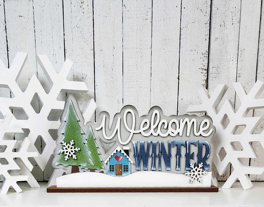 Welcome Winter Shelf Sitter