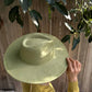 Classic Wide Brim Suede Premium Hat: OLIVE / ONE SIZE
