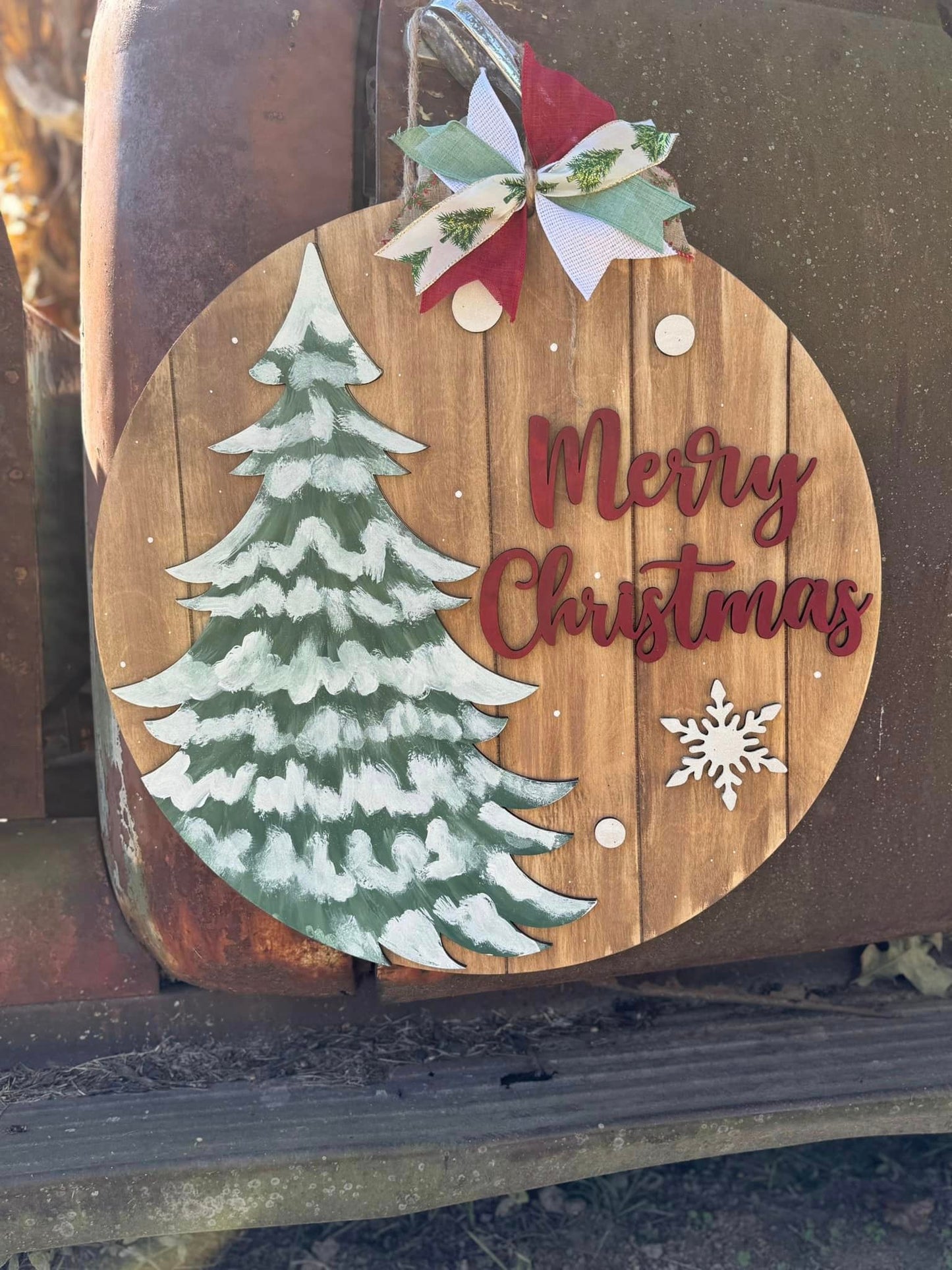 Merry Christmas Tree Door Hanger