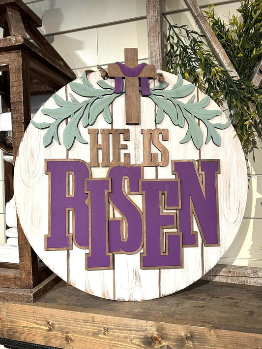 He is Risen Door Hanger