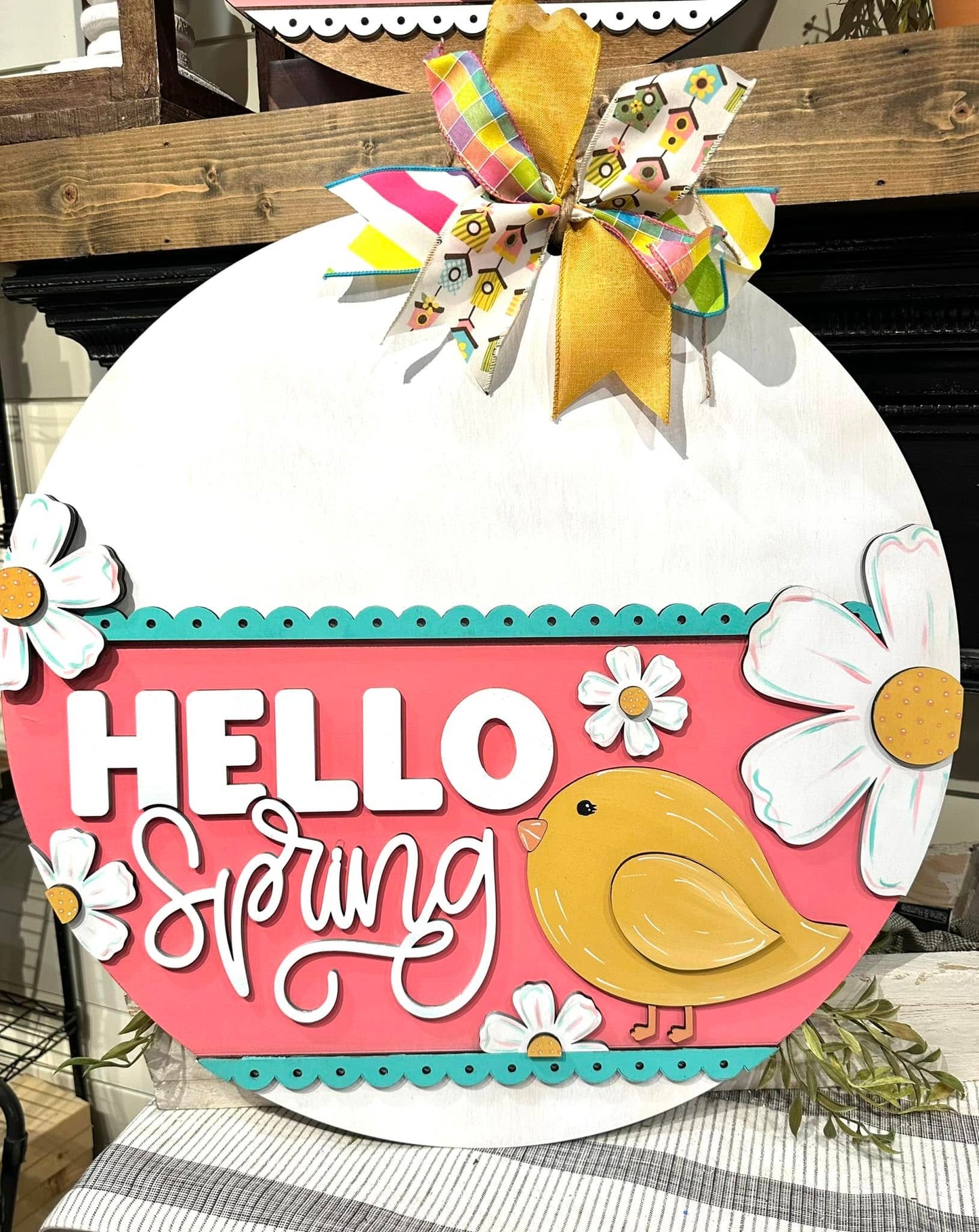 Hello Spring Bird Door Hanger