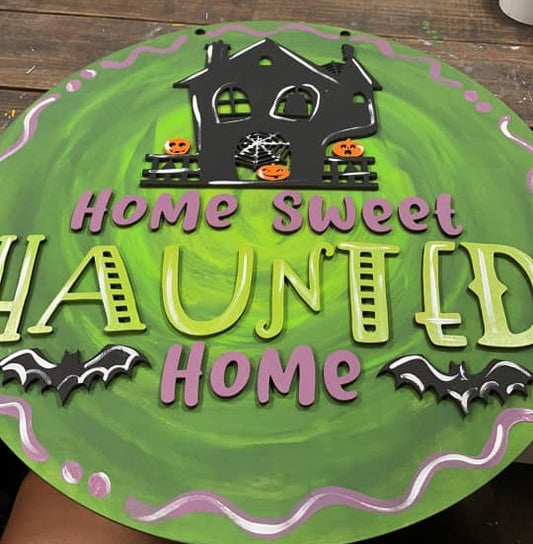 Home Sweet Haunted Home 3D Door Hanger