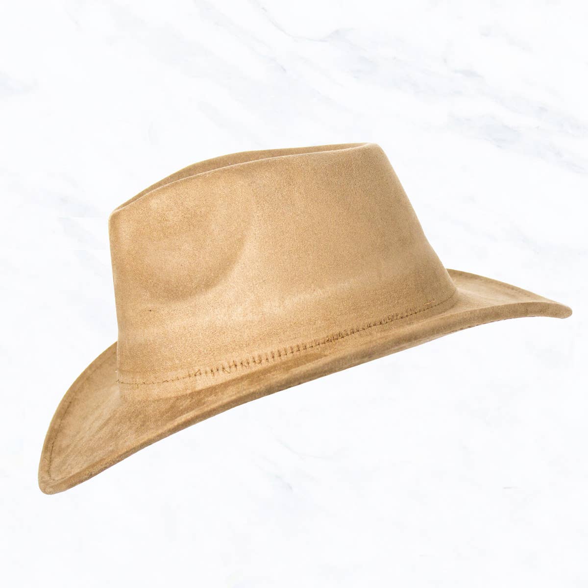 Suzie Q USA - Suede Regular Cowboy Fedora Hat: Black