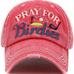 Hana - PRAY FOR BIRDIES Vintage Baseball Cap: Black