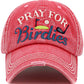 Hana - PRAY FOR BIRDIES Vintage Baseball Cap: Diamond Blue