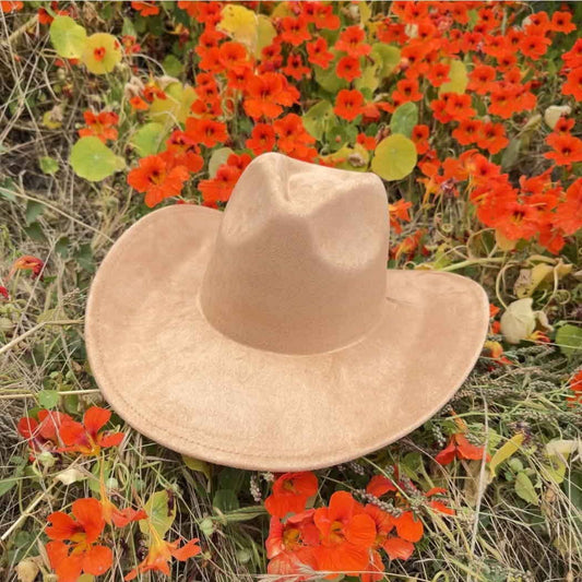 Best seller!!  Fashion Vegan suede cowboy hat : CAMEL / ONE SIZE