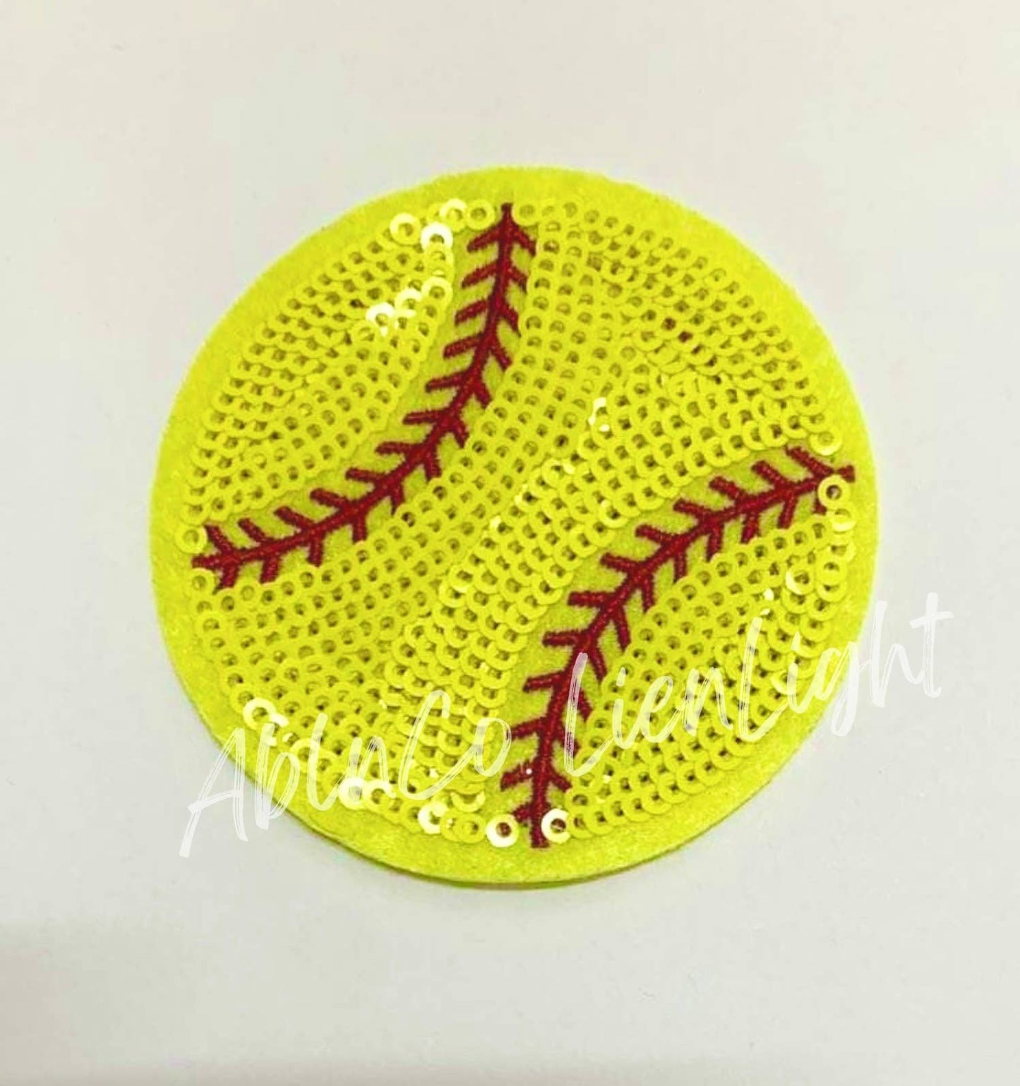 ABLN Boutique - Trucker hat patches 3” softball sequins patch iron on
