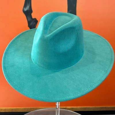 Best seller Fashion Classic Wide Brim Suede Premium  Hat : Olive / ONE SIZE