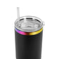 Makerflo 40 oz Rainbow Plated Powder Coated Tumbler: Black / Singles