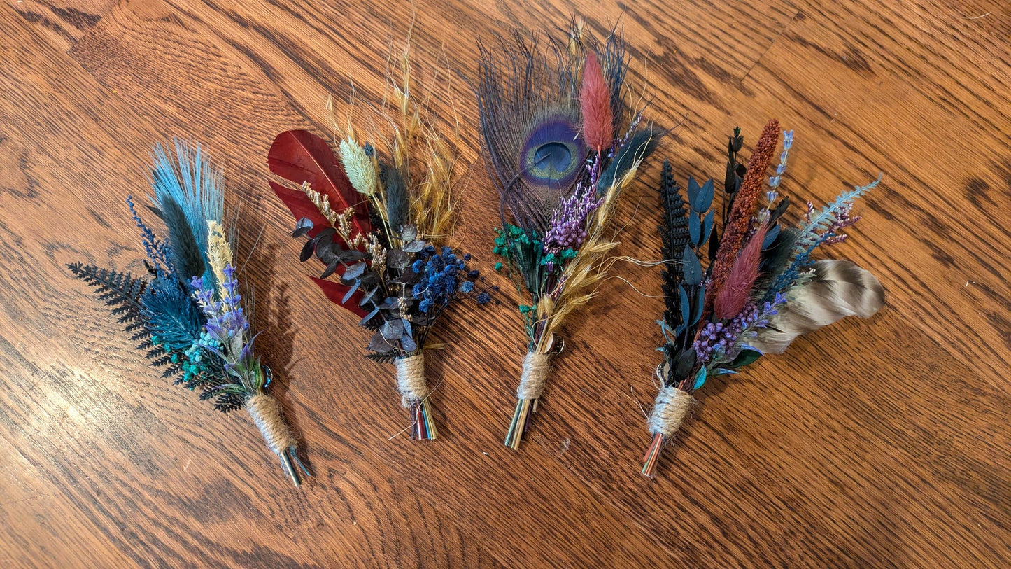 Florals and Feathers Hat pins assortment