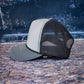 Tri Color Mesh Trucker Cap: Lavender/ Purple Magna Pony